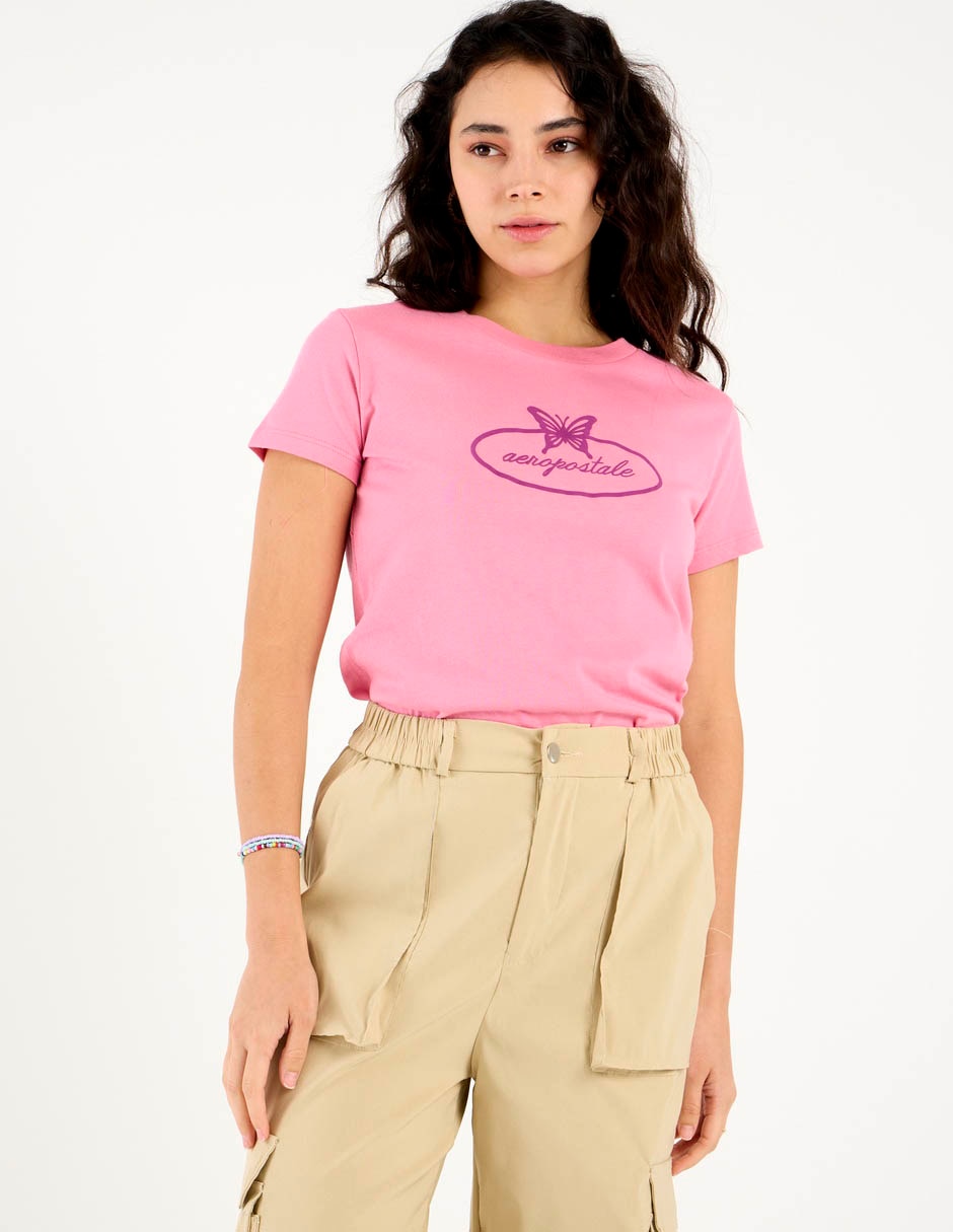 Playera manga corta Aéropostale cuello redondo para mujer 2