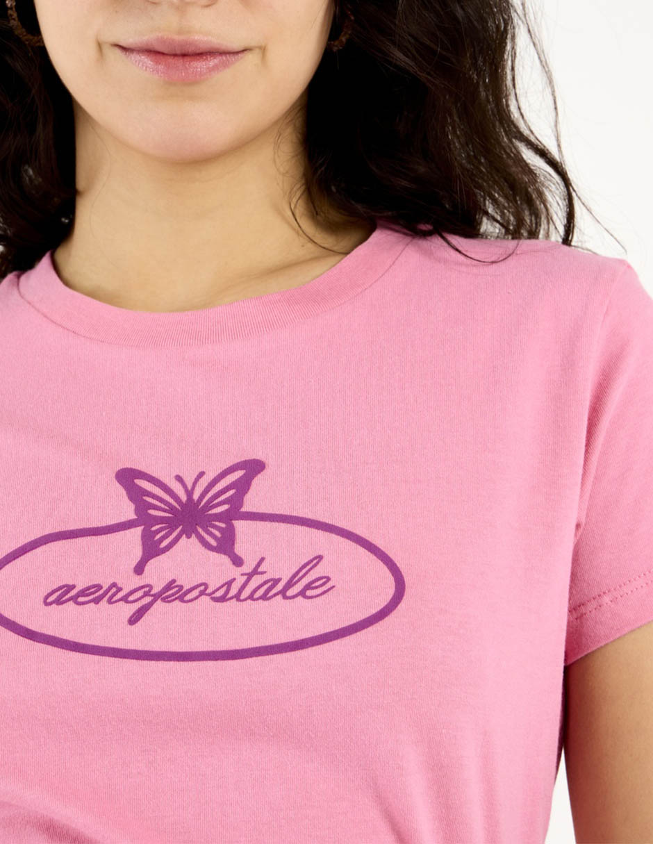 Playera manga corta Aéropostale cuello redondo para mujer 4