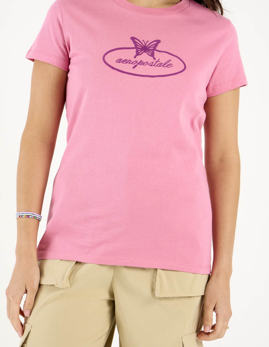 Playera manga corta Aéropostale cuello redondo para mujer 7