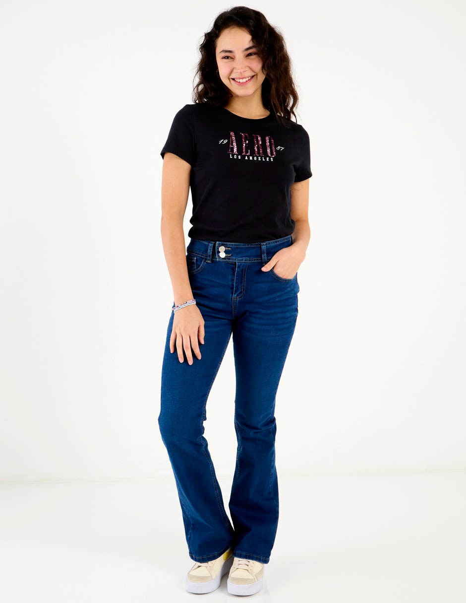 Jeans flare Aéropostale para mujer 4