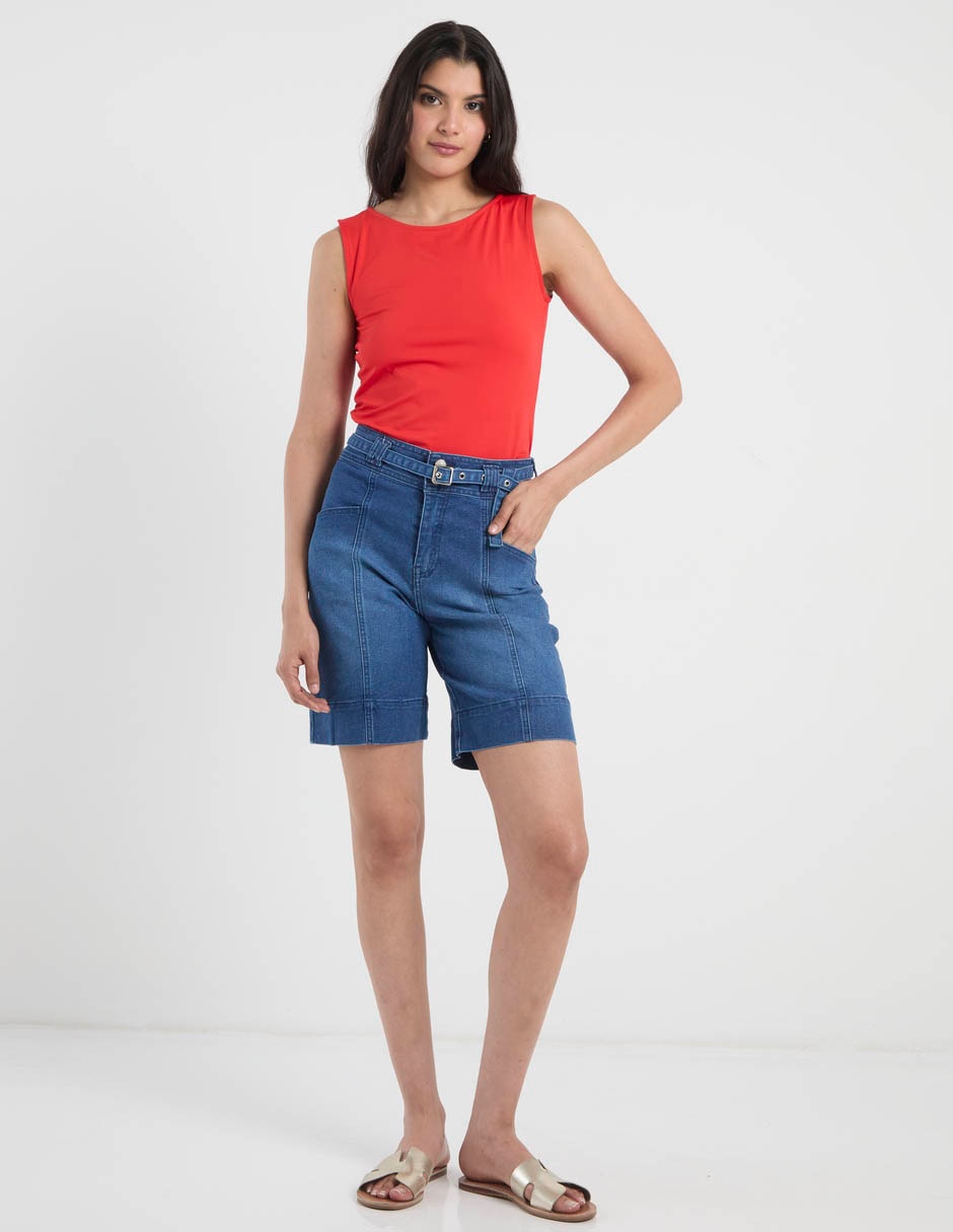 Bermuda de mezclilla para mujer 3