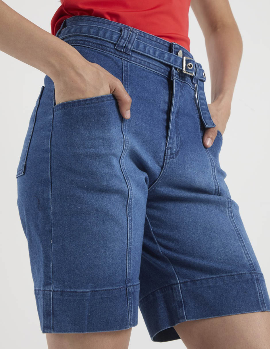 Bermuda de mezclilla para mujer 5