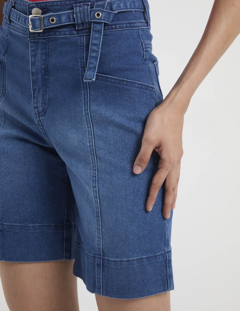 Bermuda de mezclilla para mujer 2