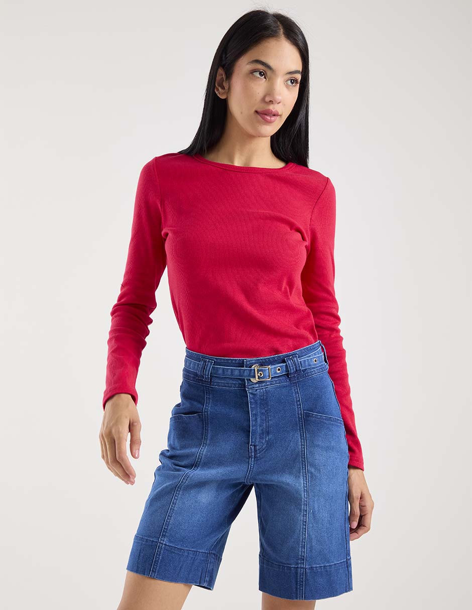 Bermuda Aéropostale de mezclilla para mujer