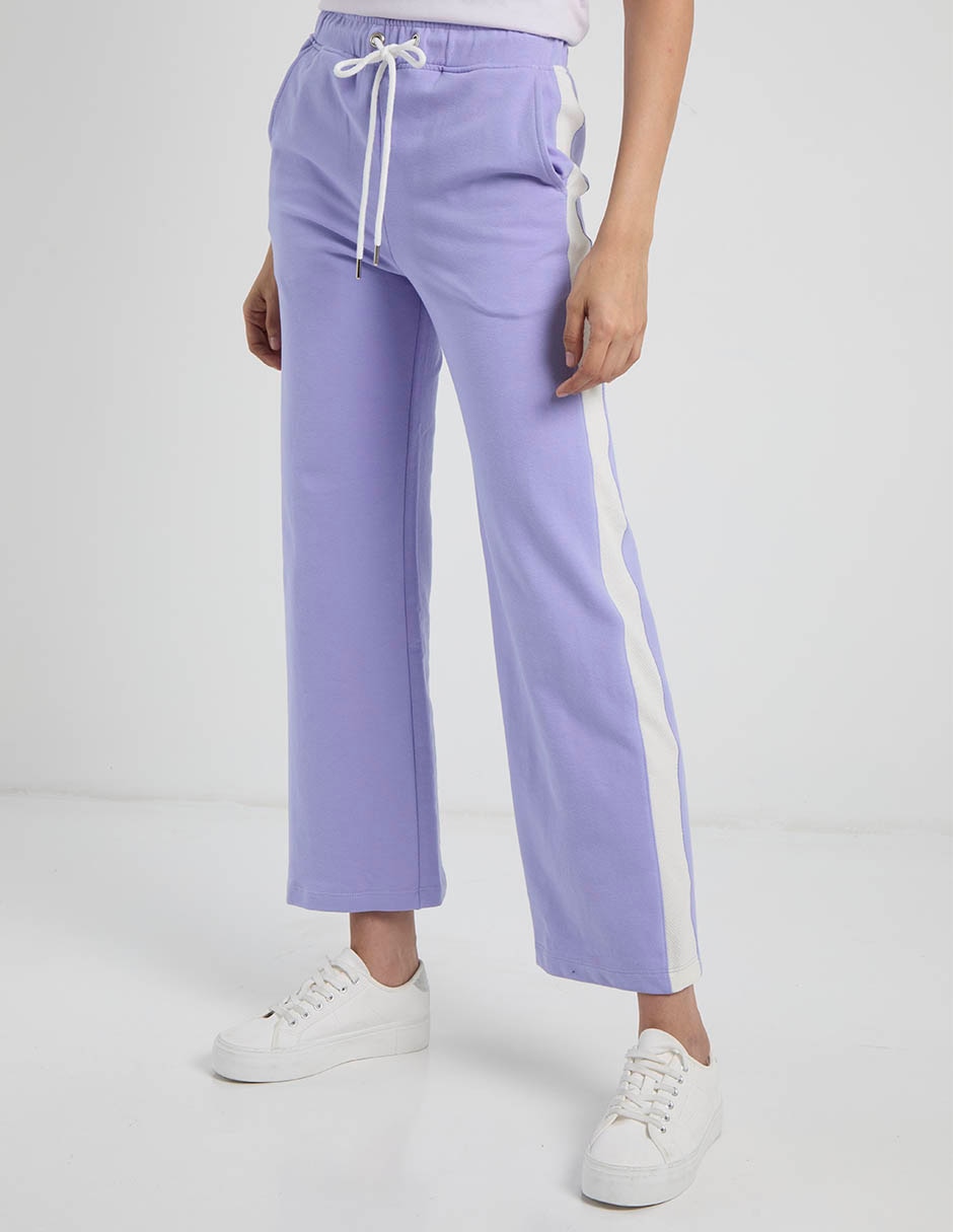 Pants regular con elástico para mujer
