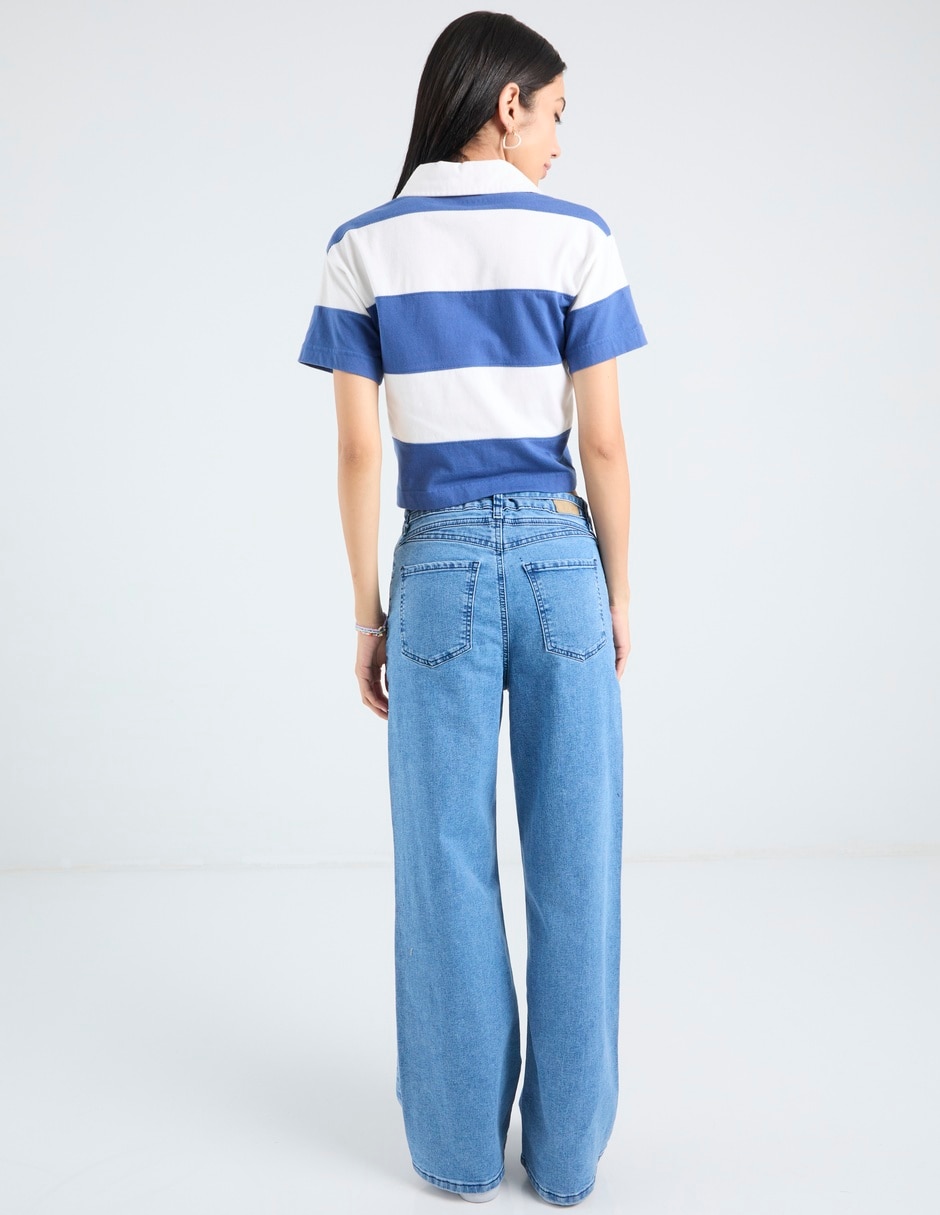 Jeans flare relaxed aéropostale para mujer