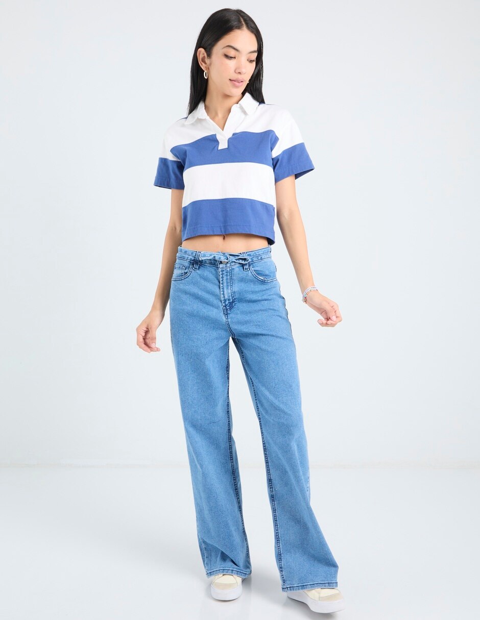 Jeans flare relaxed aéropostale para mujer