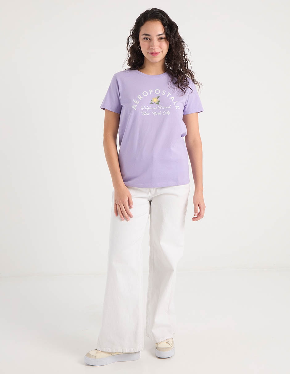 Playera manga corta Aéropostale cuello redondo para mujer