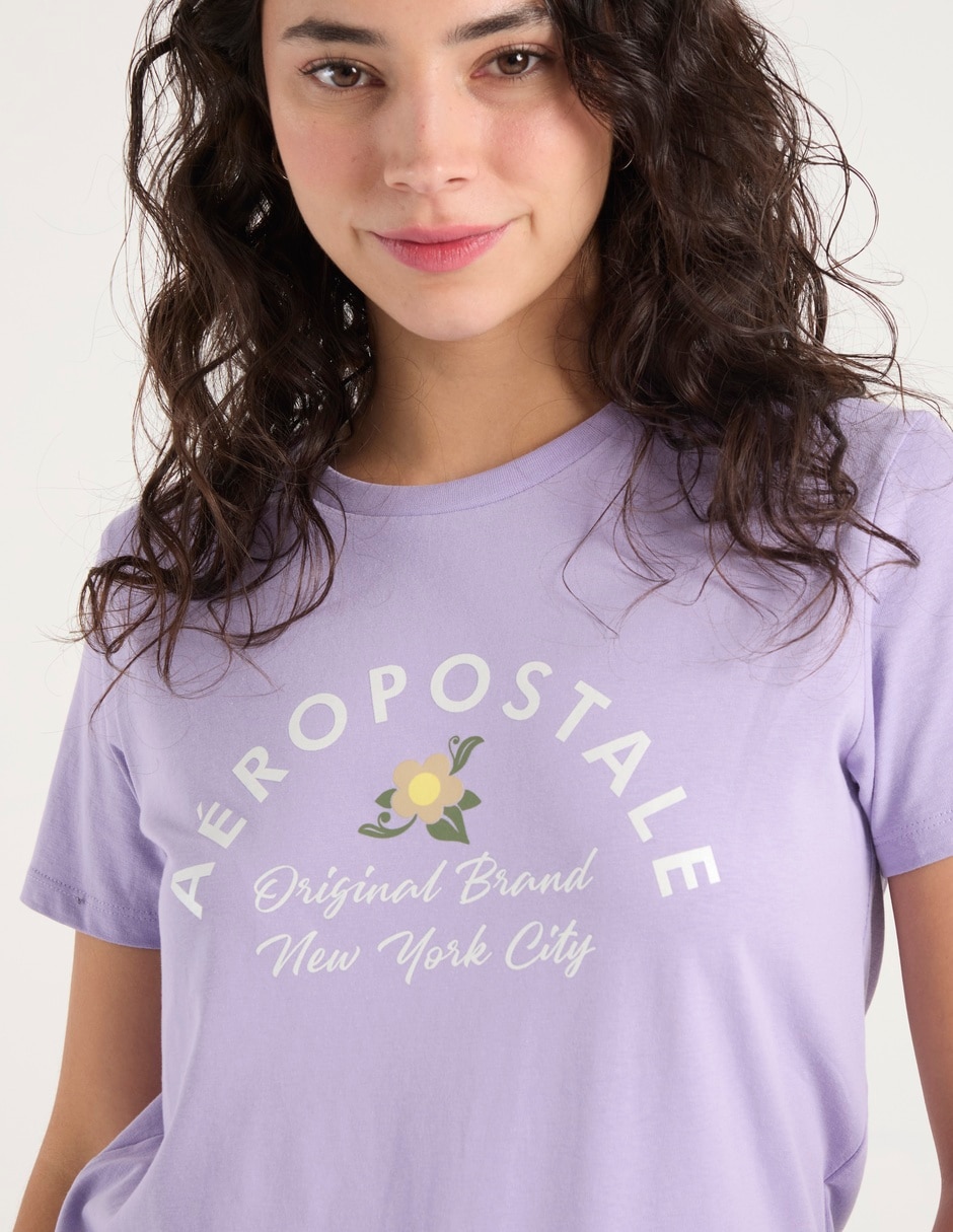 Playera manga corta Aéropostale cuello redondo para mujer