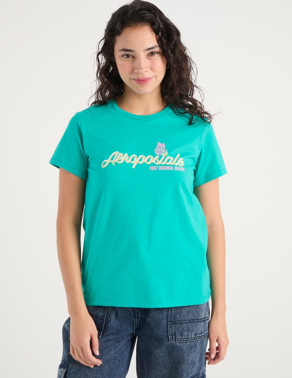 Playera manga corta Aero cuello redondo para mujer