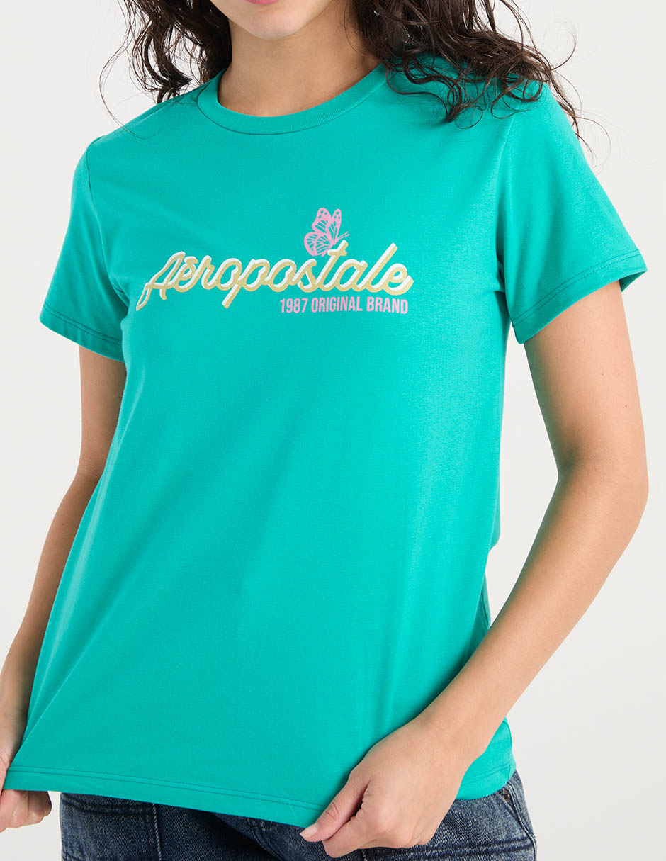 Playera manga corta Aero cuello redondo para mujer