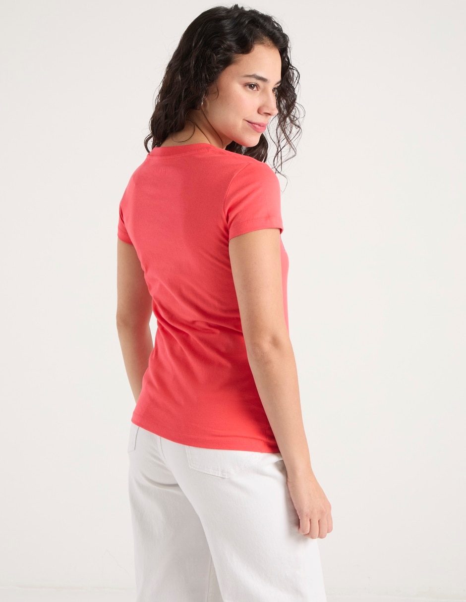 Playera maga corta Aéropostale cuello redondo para mujer 6