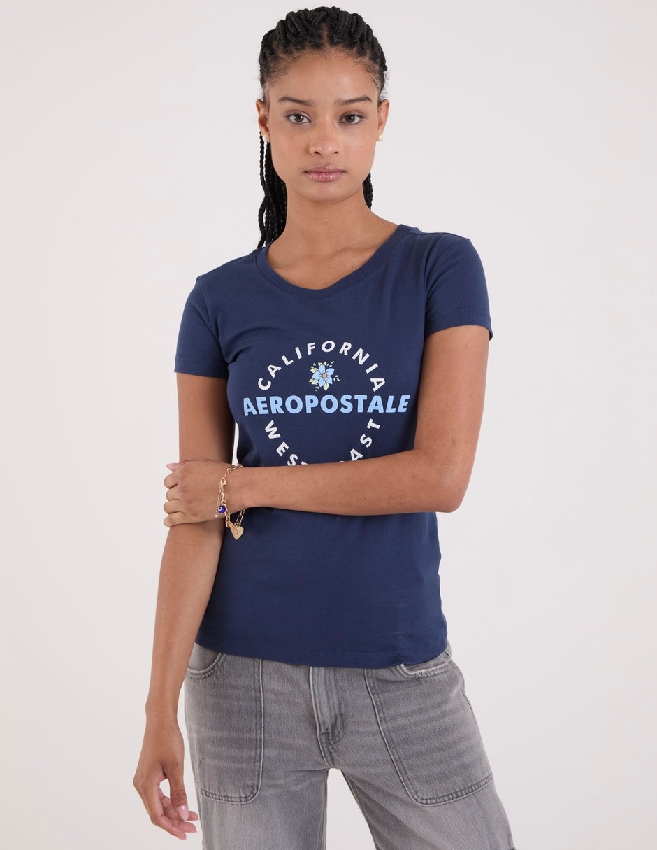 Playera manga corta cuello redondo para mujer 2