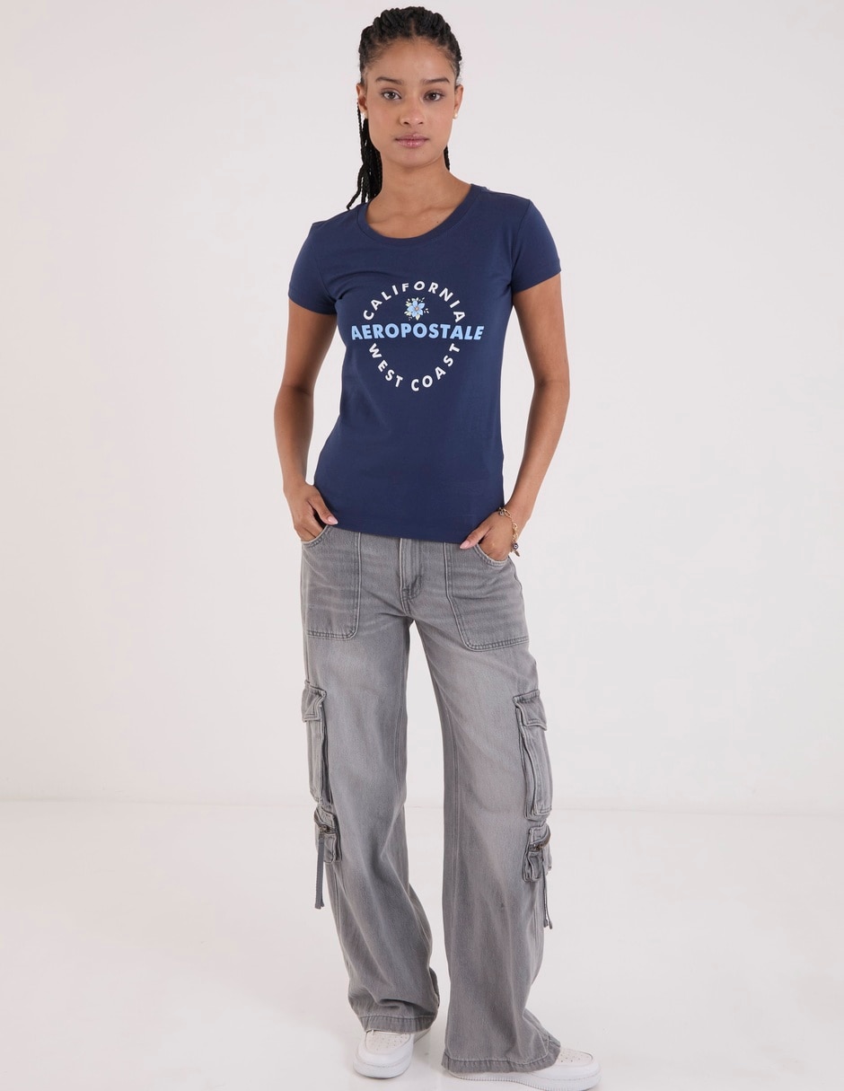 Playera manga corta cuello redondo para mujer 3