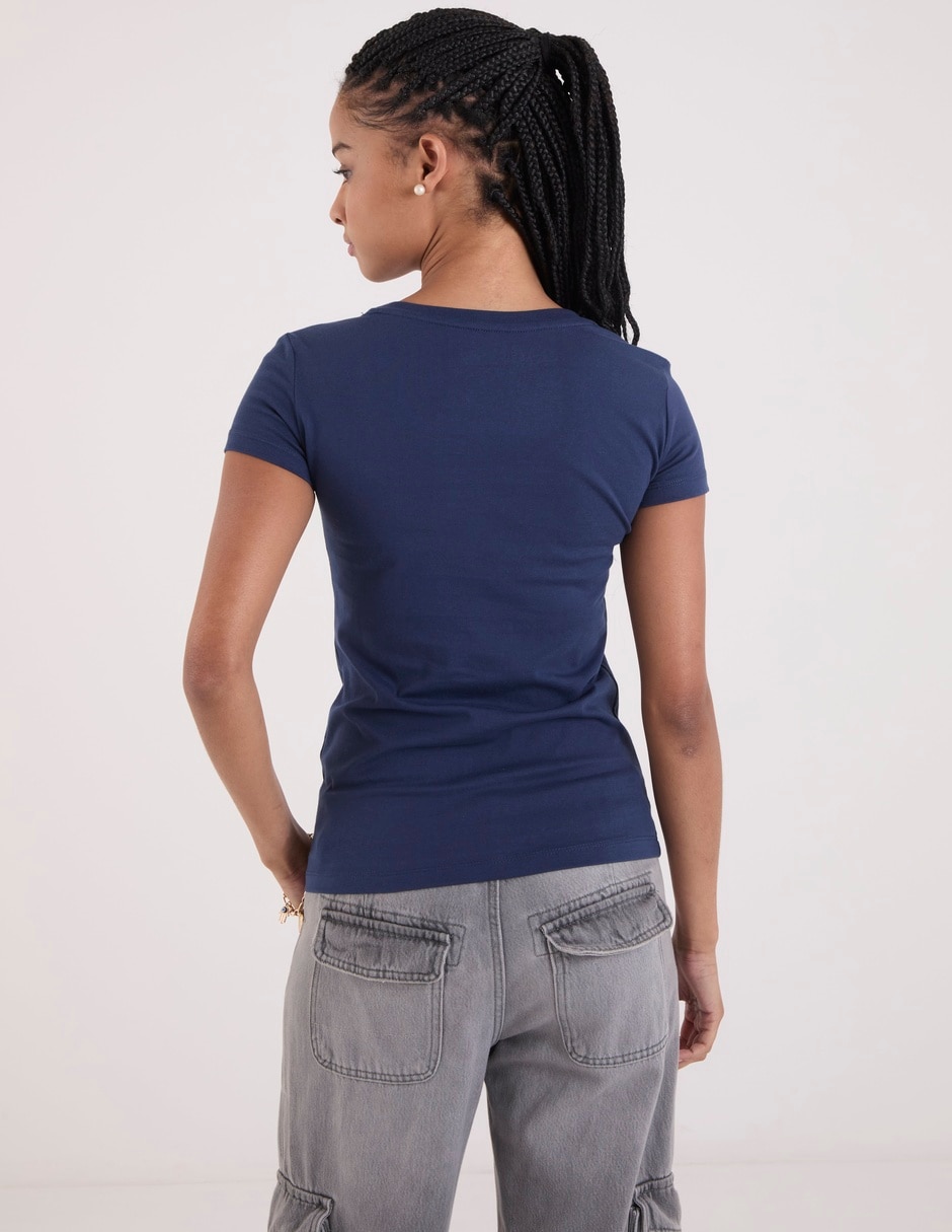 Playera manga corta cuello redondo para mujer 6