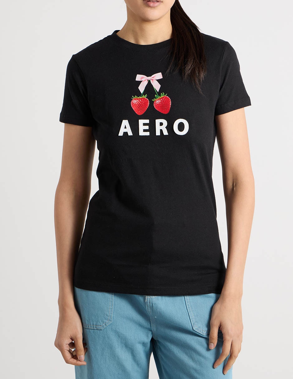Playera manga corta aéropostale cuello redondo para mujer