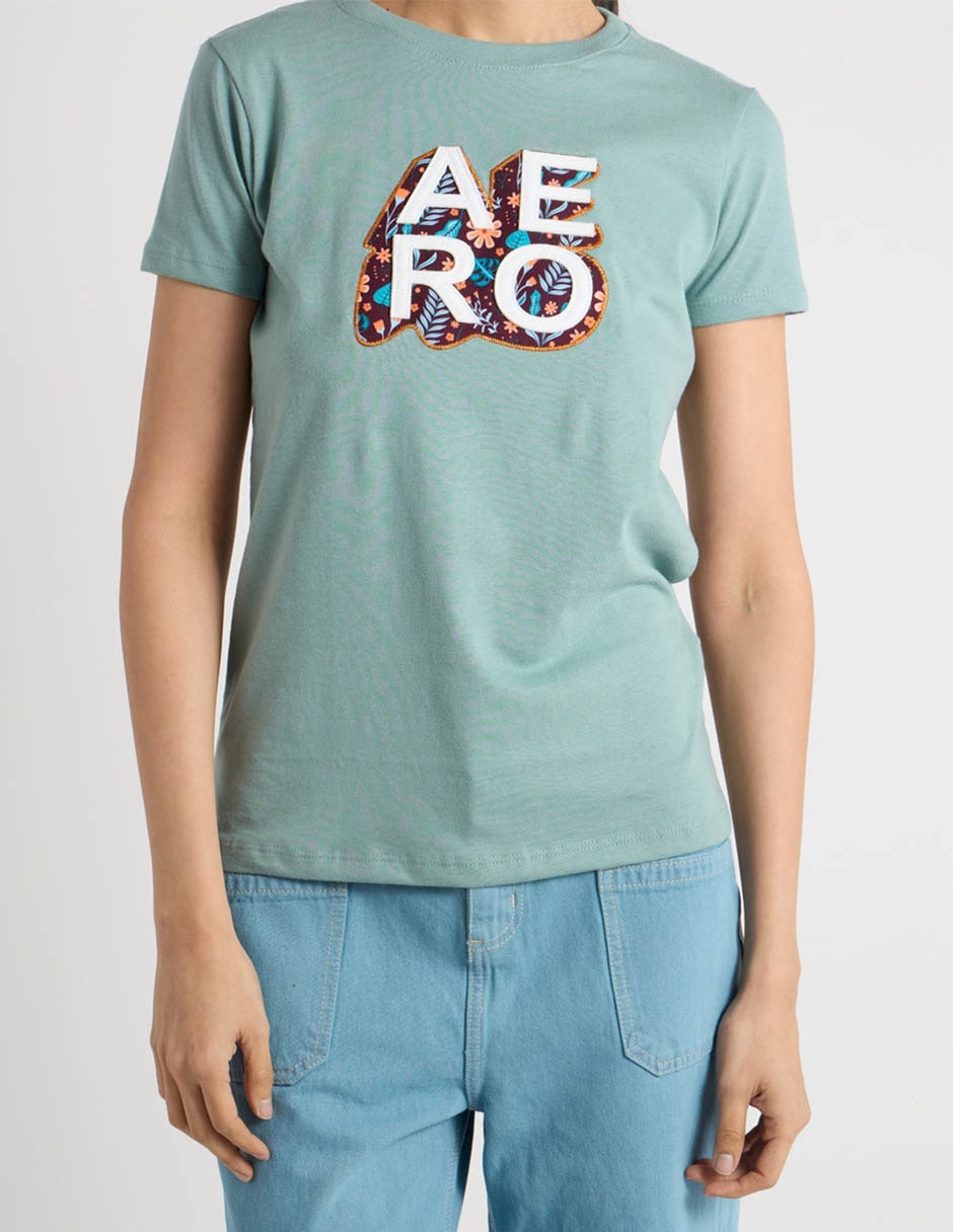 Playera manga corta cuello redondo para mujer 7