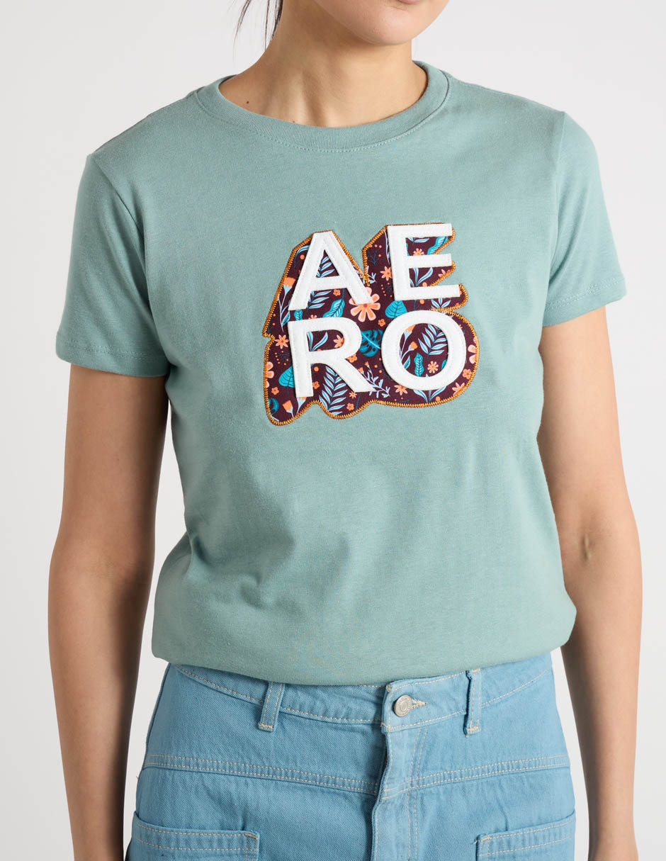 Playera manga corta Aero cuello redondo para mujer