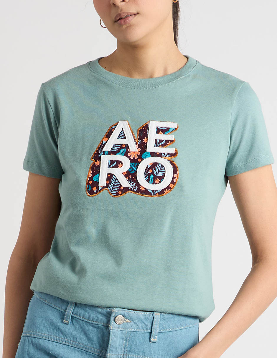 Playera manga corta Aero cuello redondo para mujer