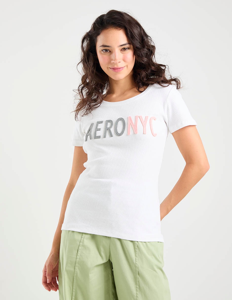 Playera manga corta Aéropostale cuello redondo para mujer