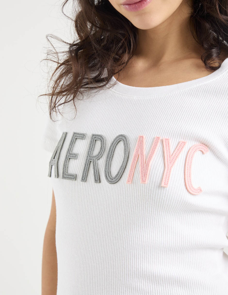Playera manga corta Aéropostale cuello redondo para mujer