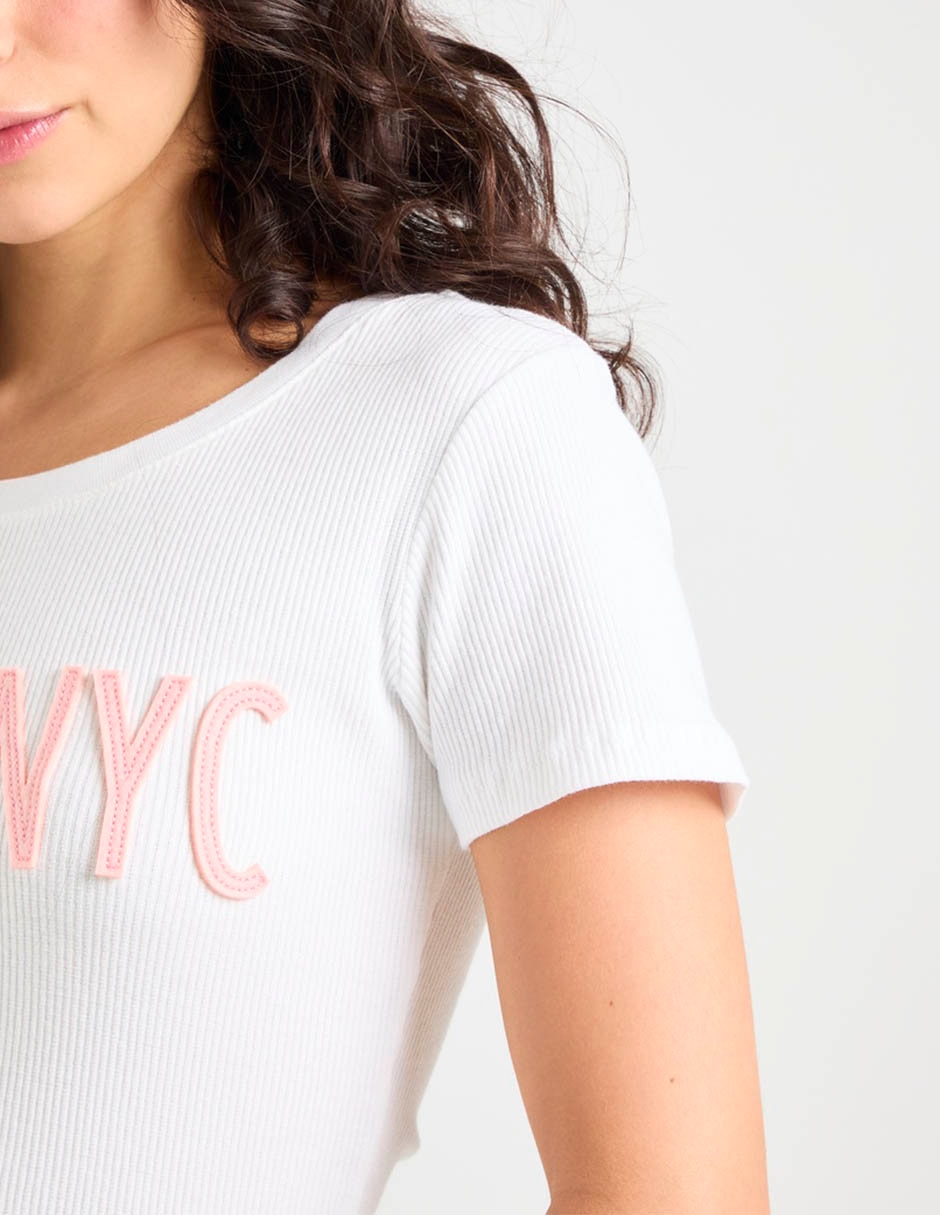 Playera manga corta Aéropostale cuello redondo para mujer