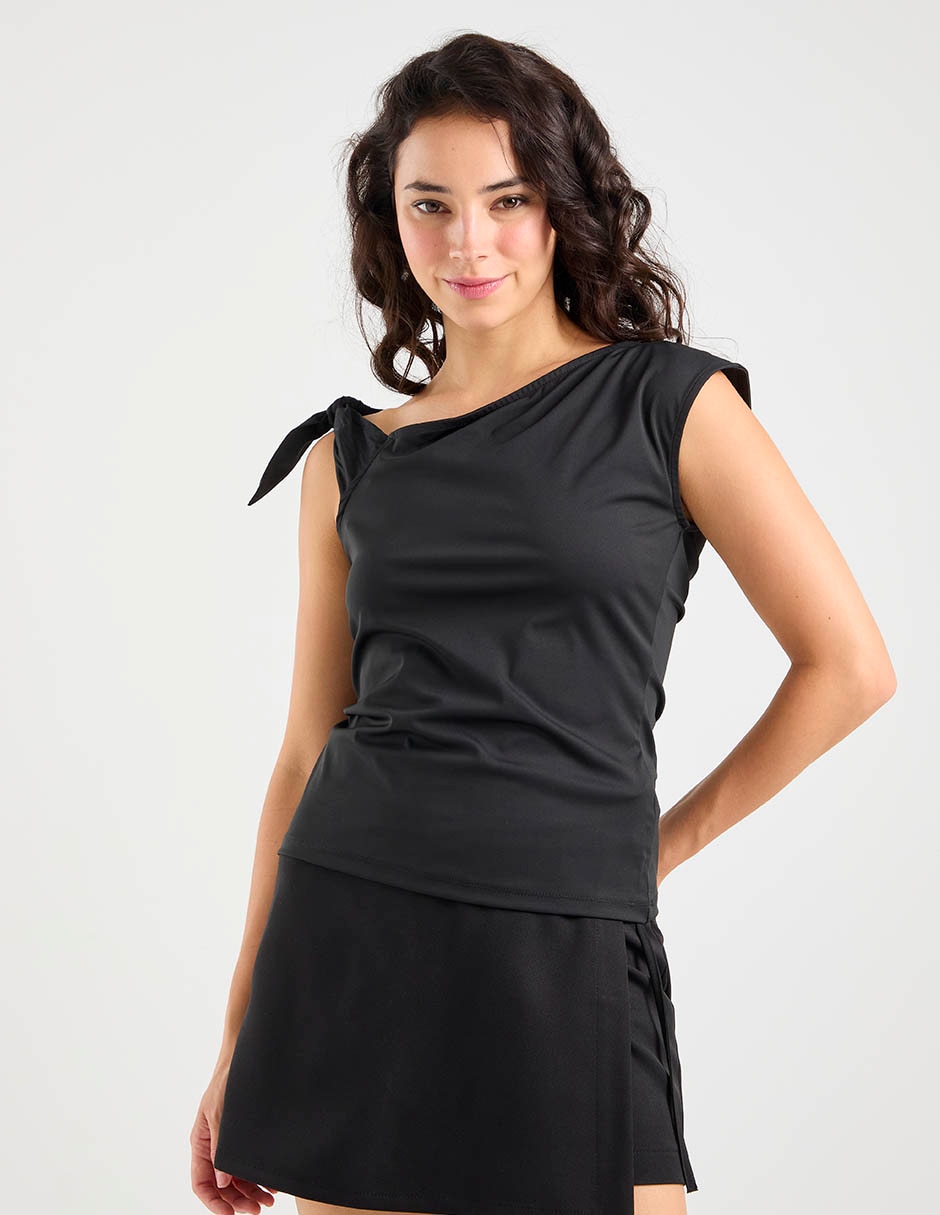 Blusa manga corta para mujer