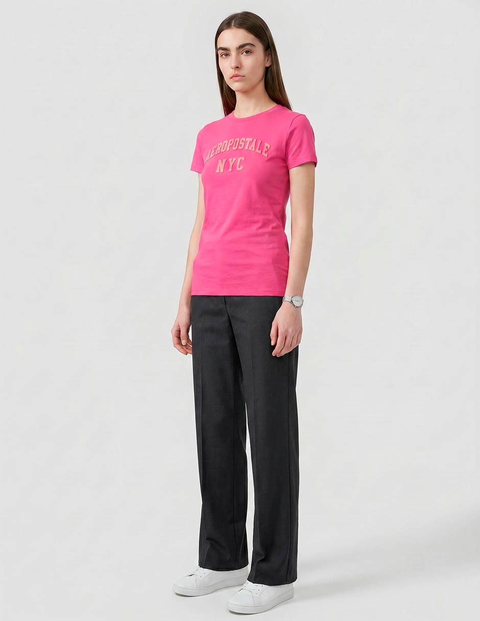 Playera manga corta aéropostale cuello redondo para mujer 1