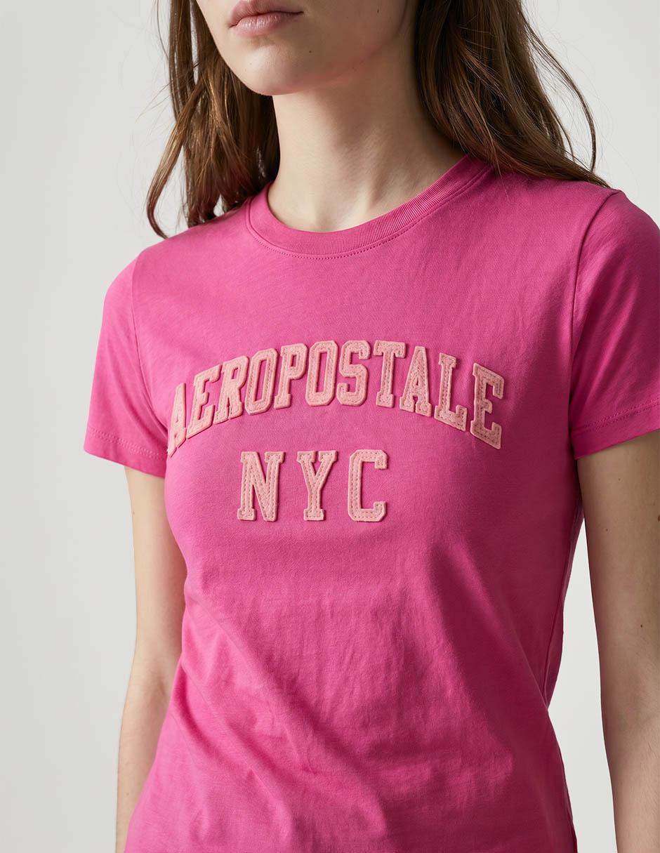Playera manga corta aéropostale cuello redondo para mujer 3
