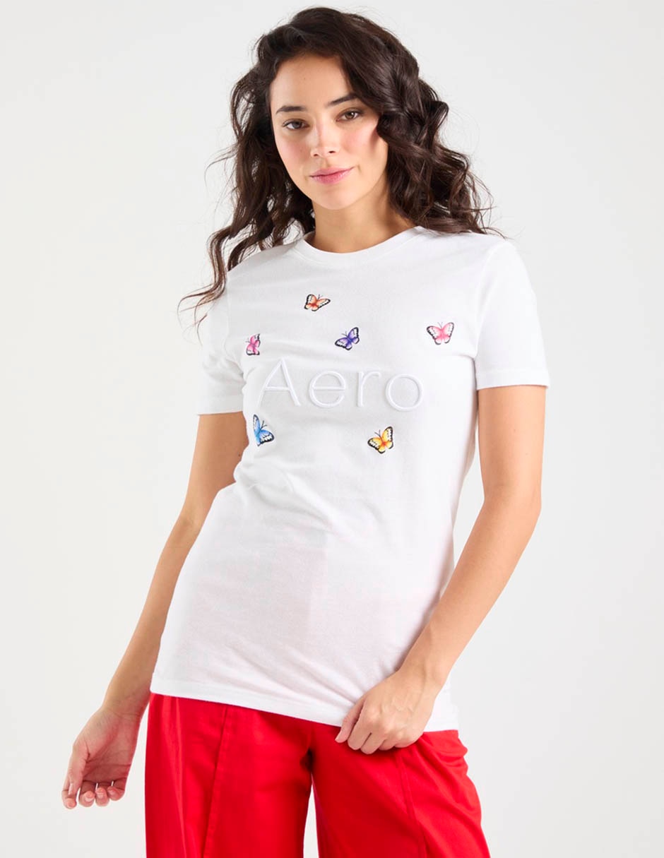 Playera manga corta cuello redondo para mujer 2