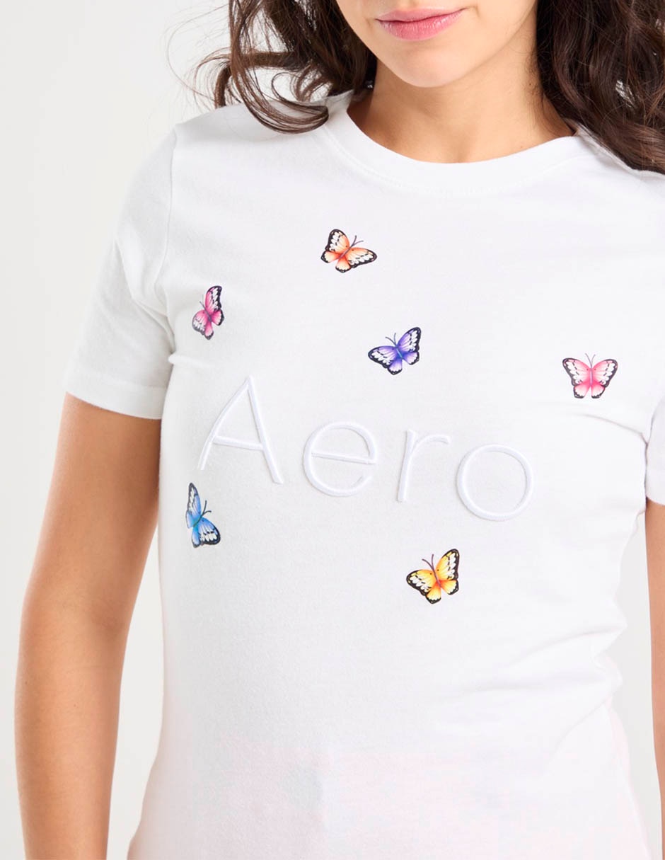 Playera manga corta cuello redondo para mujer 4