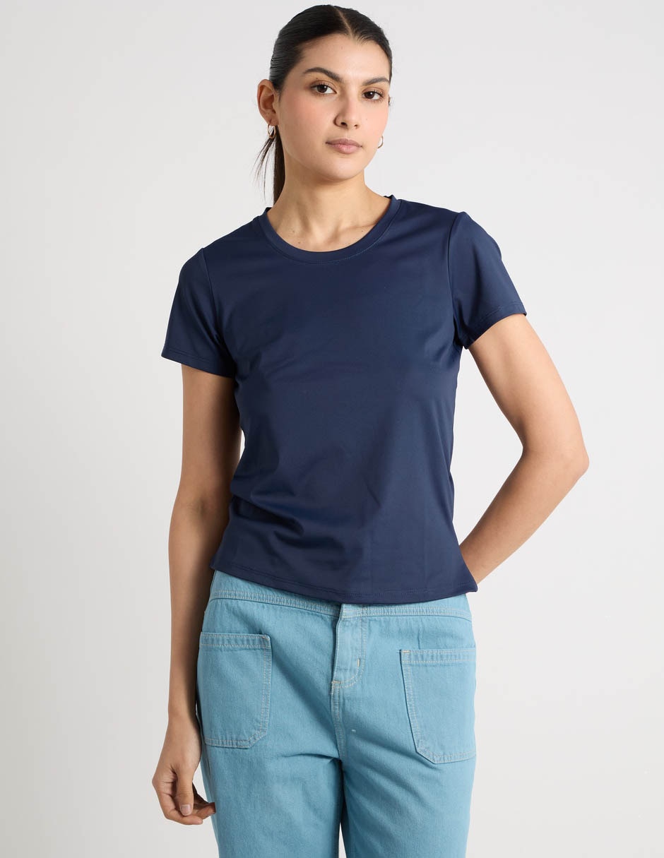 Playera manga corta aéropostale cuello redondo para mujer