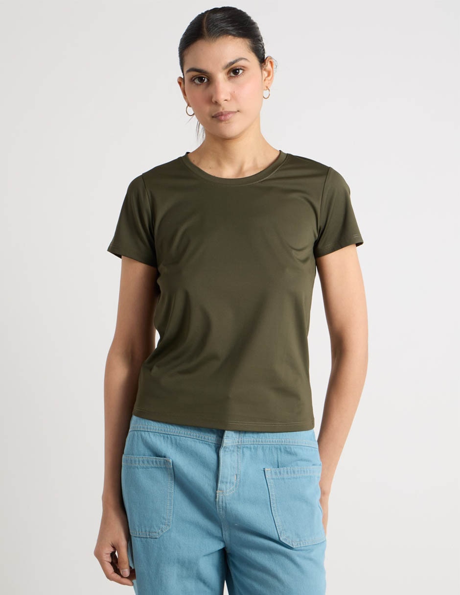 Playera manga corta aéropostale cuello redondo para mujer