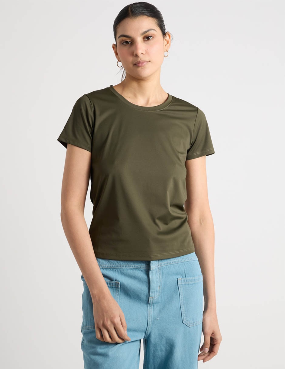 Playera manga corta aéropostale cuello redondo para mujer