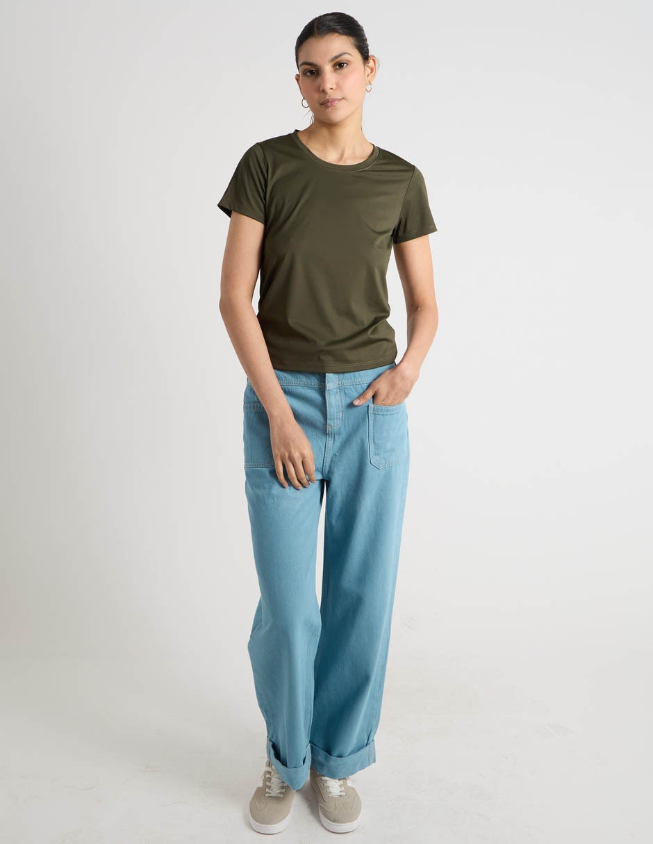Playera manga corta aéropostale cuello redondo para mujer