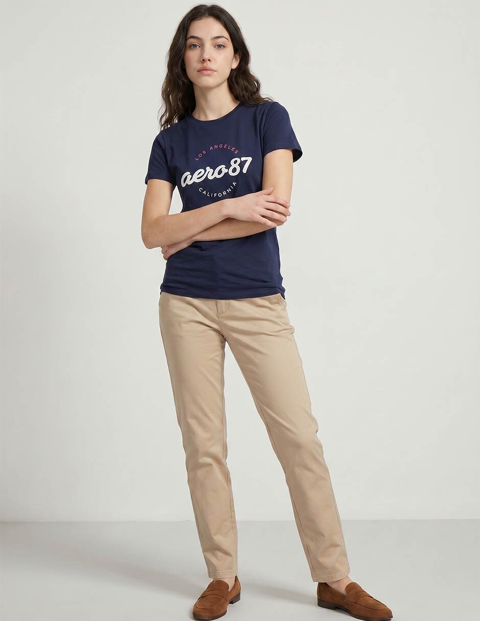 Playera manga corta cuello redondo mujer 3