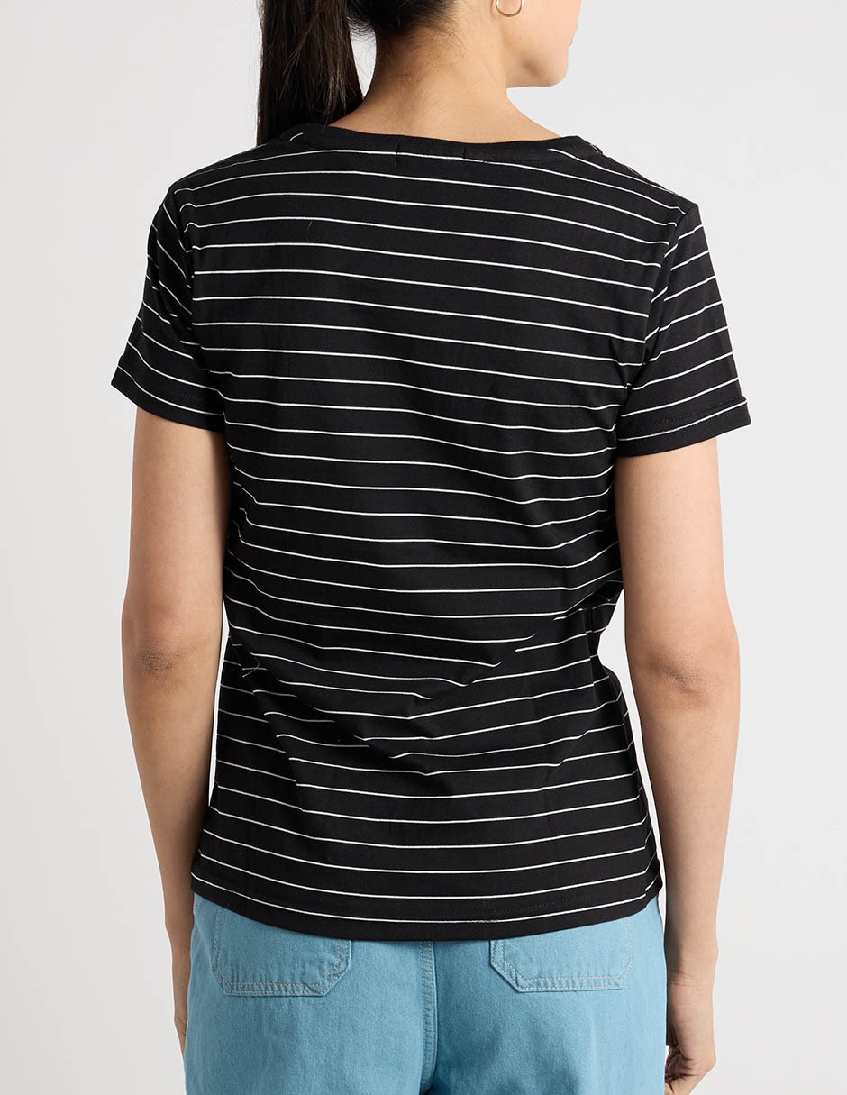 Playera manga corta cuello redondo para mujer 2