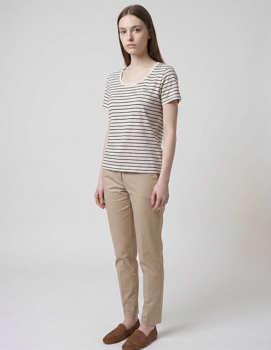 Playera manga corta cuello redondo para mujer 3