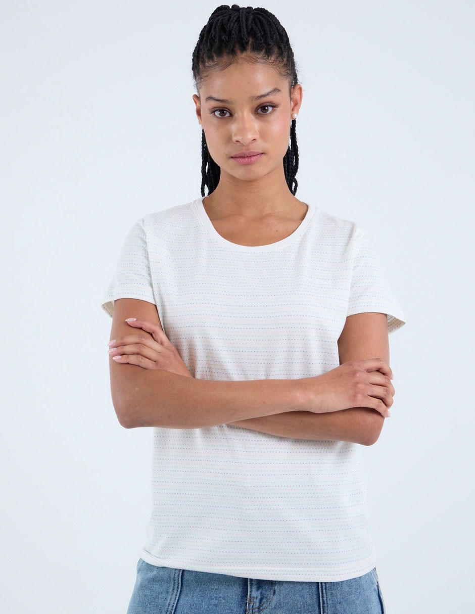 Playera manga corta aéropostale cuello redondo para mujer