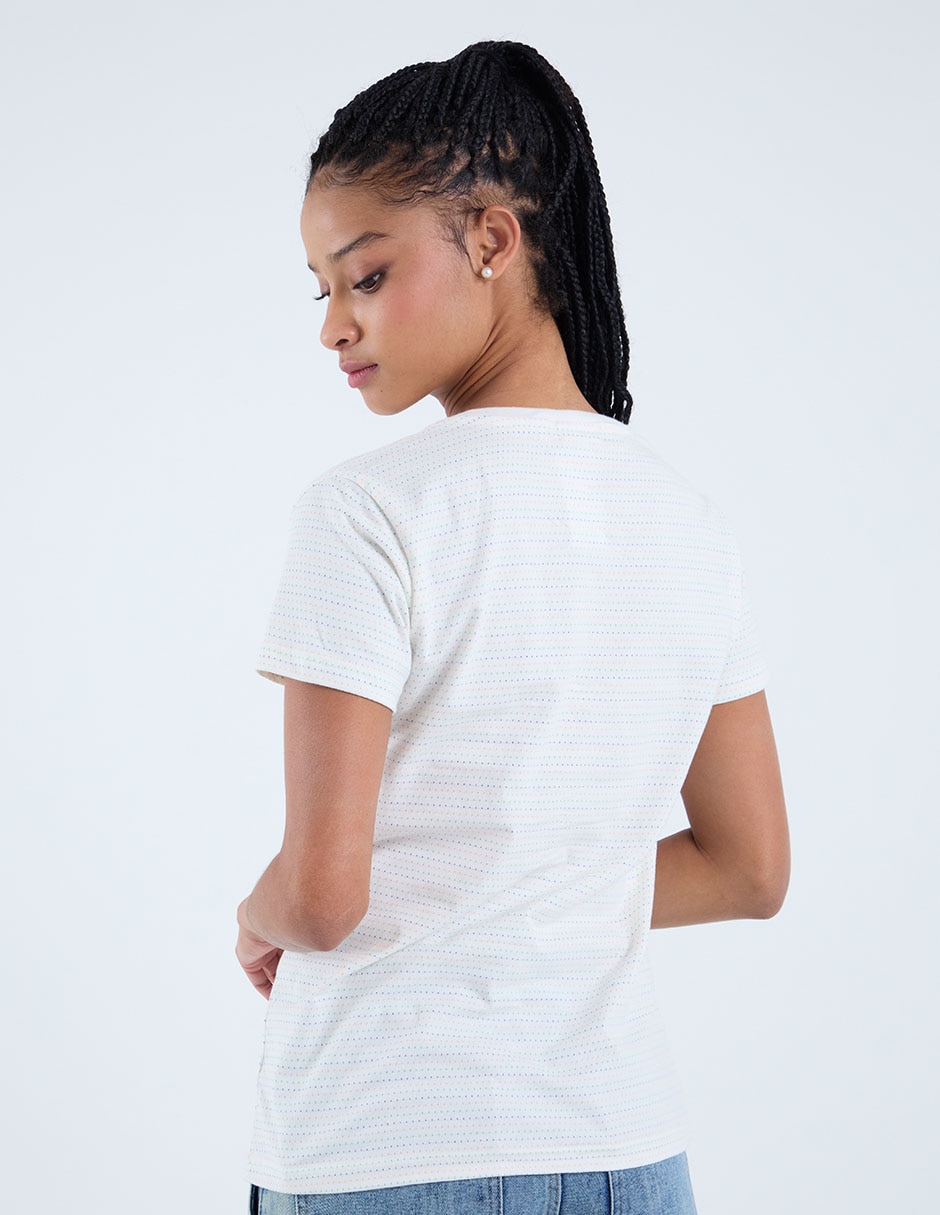 Playera manga corta aéropostale cuello redondo para mujer