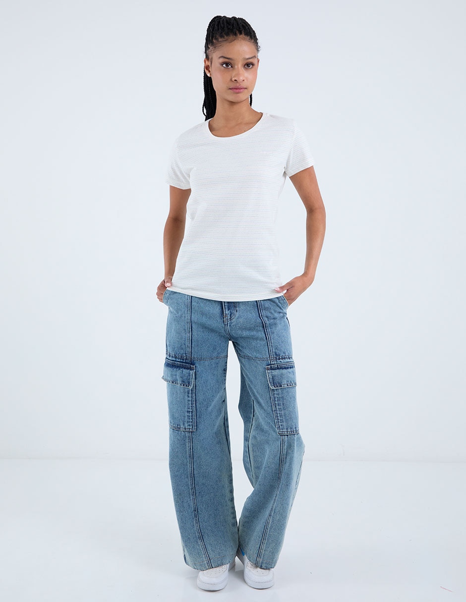 Playera manga corta aéropostale cuello redondo para mujer