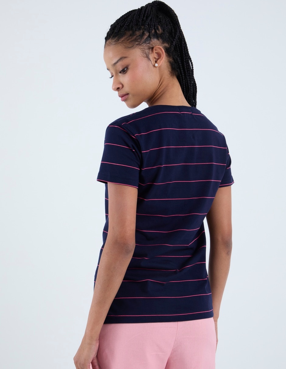 Playera manga corta cuello redondo para mujer 2