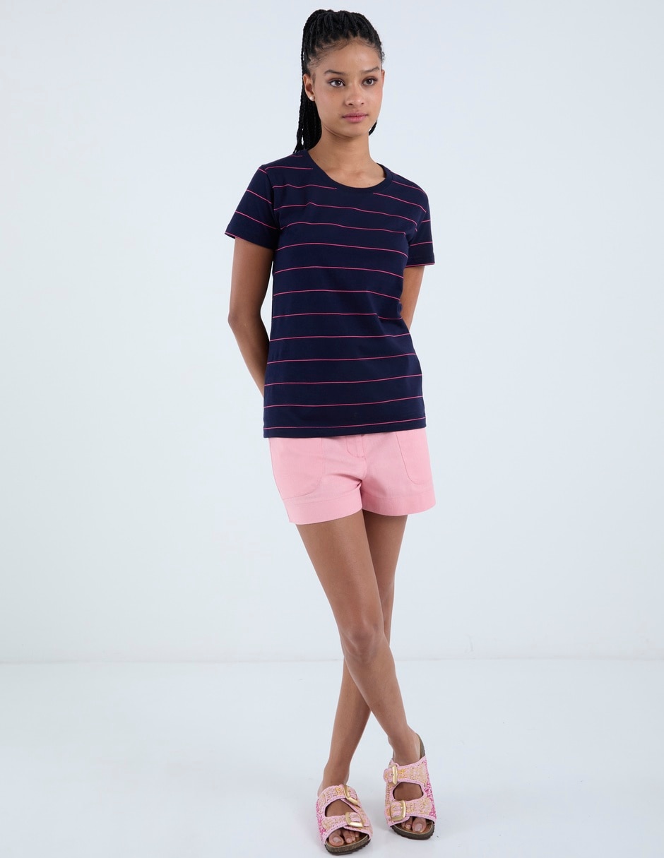 Playera manga corta cuello redondo para mujer 3