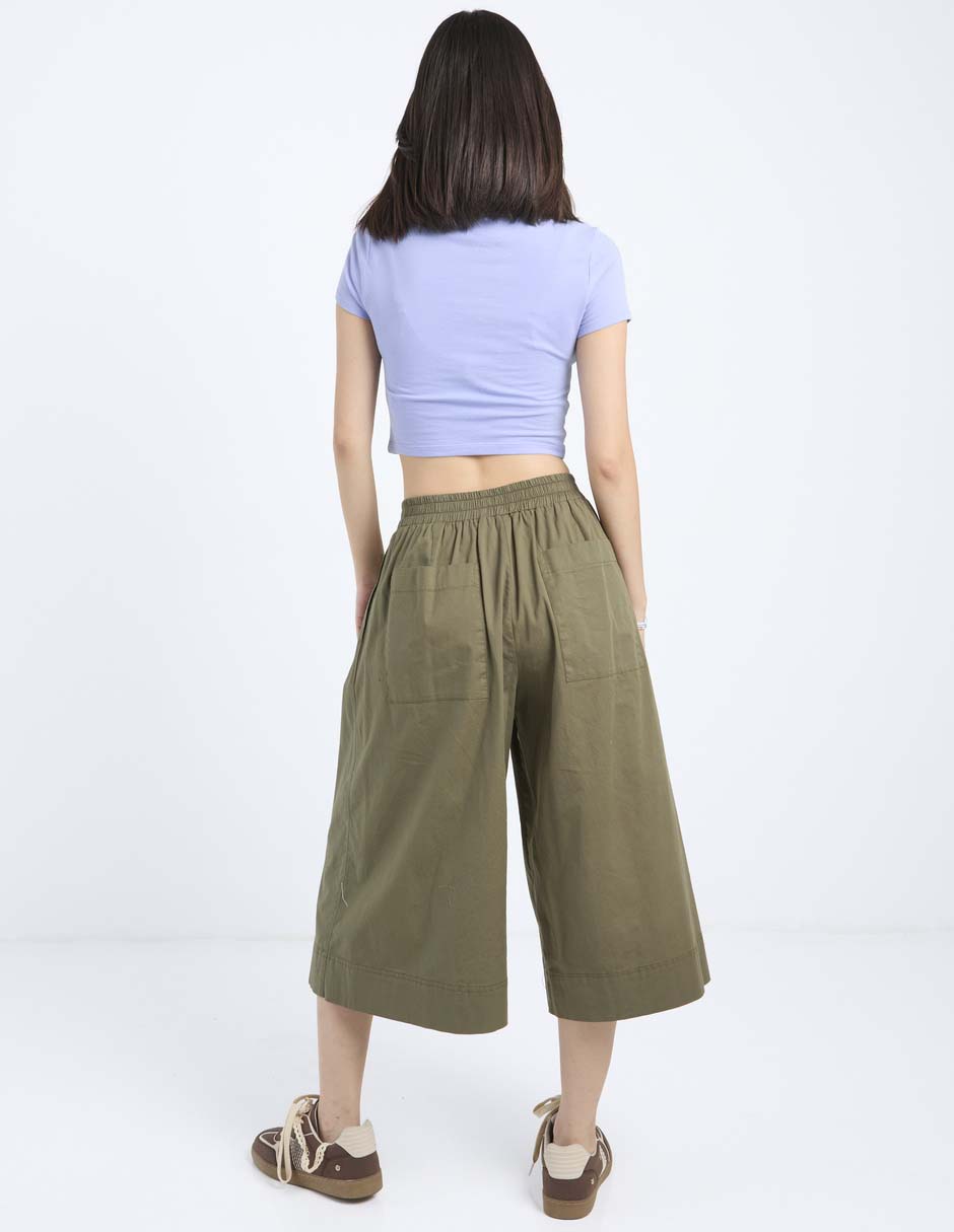 Pantalón coulotte aeropostale amplio para mujer