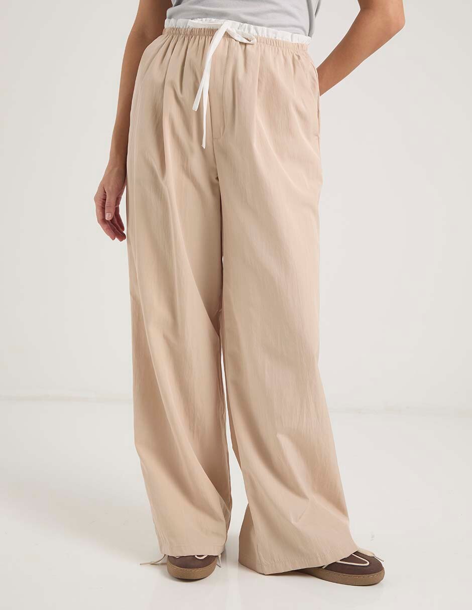 Pantalón relaxed aéropostale amplio para mujer