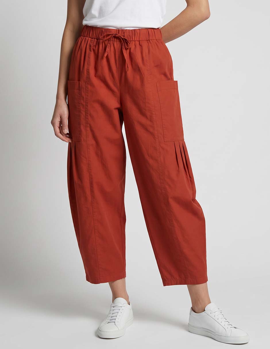 Pantalón capri amplio para mujer