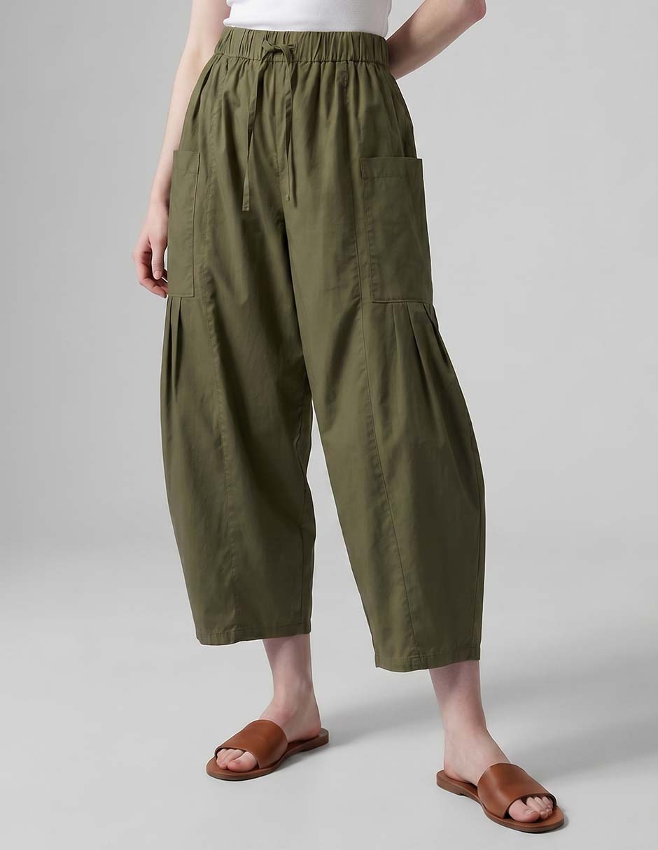 Pantalón capri amplio para mujer 1