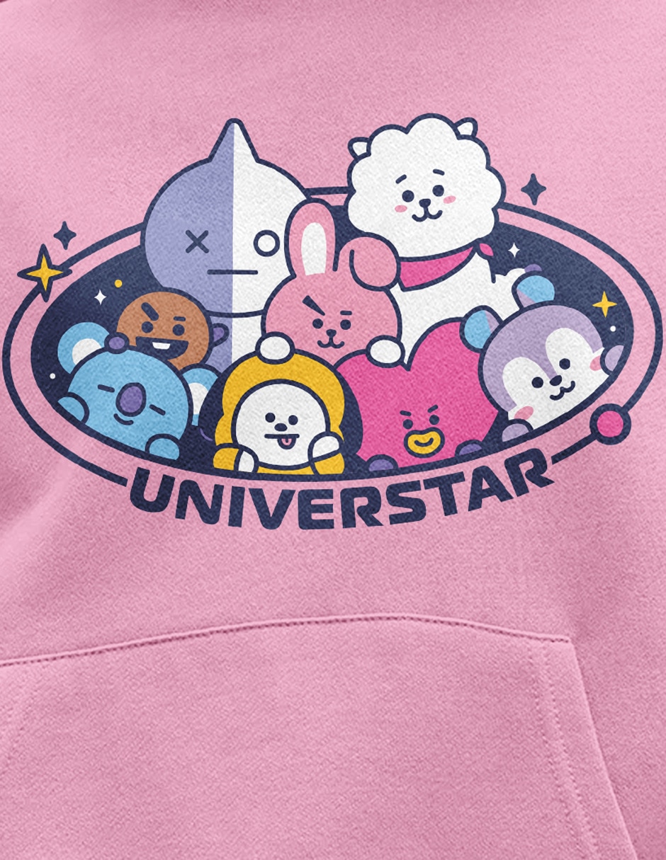 Sudadera con capucha y bolsa aéropostale bt21 para mujer