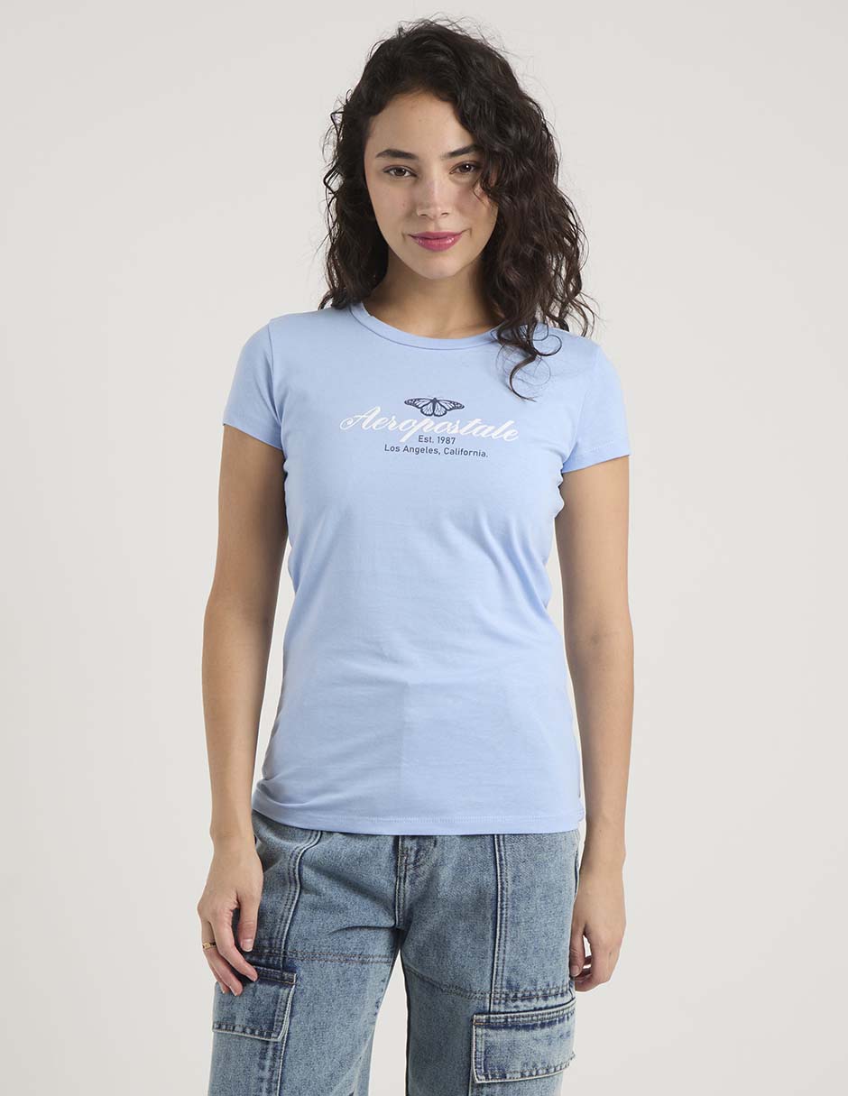 Playera manga corta Aero cuello redondo para mujer