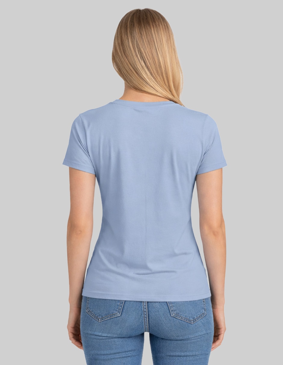 Playera manga corta cuello redondo para mujer 3